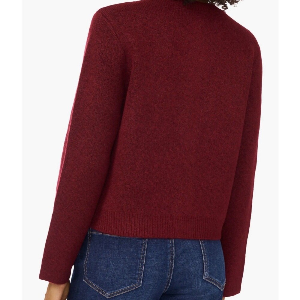 NWT CeCe Red Cardigan Sweater Large Blazer Preppy Office Thick Elegant MP $109 - Picture 7 of 14